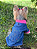 Jaqueta Luna Jeans para Cachorro com Forro Fleece e Passa Guia - Mascote Pet - Imagem 3