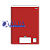 Caderno Brochura caligrafia 96 folhas vermelho - Imagem 1
