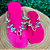 Chinelo Havaianas Decorado Square - Rosa Luxo - Imagem 1