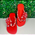Chinelo Havaianas Top Decorado - Brilho Vermelho - Imagem 1