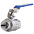 Válvula Esfera 1/2" BSP Aço Inox 304 com Vedação PTFE 1000PSI - Imagem 1