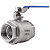 Válvula Esfera 1.1/2" BSP Aço Inox 304 com Vedação PTFE 1000PSI - Imagem 1