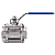 Válvula Esfera Tripartida 1" BSP Aço Inox 304 com Vedação PTFE 1000PSI - Imagem 3