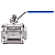 Válvula Esfera Tripartida 1.1/4" BSP Aço Inox 304 com Vedação PTFE 1000PSI - Imagem 2