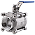 Válvula Esfera Tripartida 2" BSP Aço Inox 304 com Vedação PTFE 1000PSI - Imagem 1