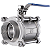 Válvula Esfera Tripartida 3" BSP Aço Inox 304 com Vedação PTFE 1000PSI - Imagem 1