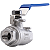 Válvula Esfera 3/8" BSP Aço Inox 304 com Vedação PTFE 1000PSI - Imagem 1