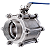 Válvula Esfera Tripartida 4" BSP Aço Inox 304 com Vedação PTFE 1000PSI - Imagem 1