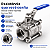 Válvula Esfera Tripartida 4" BSP Aço Inox 304 com Vedação PTFE 1000PSI - Imagem 2