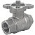 Válvula Esfera com base para atuador 1/2" BSP Aço Inox 304 com Vedação PTFE 1000PSI - Imagem 1