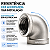 Conexão Curva Cotovelo 90° 1/2 Polegada BSP Aço Inox 304 Rosca Fêmea - Imagem 2