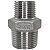 Conexão Niple Redução Bsp 3/4" X 1/2" Inox 304 Rosca Macho - Imagem 1