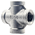 Conexão Cruzeta 1/4 Polegada BSP Aço Inox 304 Rosca Fêmea 4 Vias - Imagem 1