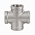 Conexão Cruzeta 1/4 Polegada BSP Aço Inox 304 Rosca Fêmea 4 Vias - Imagem 2