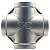 Conexão Cruzeta 3/4 Polegada BSP Aço Inox 304 Rosca Fêmea 4 Vias - Imagem 3