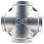 Conexão Cruzeta 1 Polegada BSP Aço Inox 304 Rosca Fêmea 4 Vias - Imagem 3