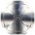 Conexão Cruzeta 2-1/2 Polegada BSP Aço Inox 304 Rosca Fêmea 4 Vias - Imagem 3