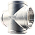 Conexão Cruzeta 2-1/2 Polegada BSP Aço Inox 304 Rosca Fêmea 4 Vias - Imagem 1