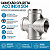 Conexão Cruzeta 4 Polegada BSP Aço Inox 304 Rosca Fêmea 4 Vias - Imagem 2