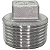 Conexão Plug BSP 1 Polegada Aço Inox 304 Rosca Macho - Imagem 3