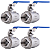 Kit 4 Válvulas Esfera 3/4" BSP Aço Inox 304 com Vedação PTFE 1000PSI - Imagem 1