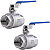 Kit 2 Válvula Esfera 1" BSP Aço Inox 304 com Vedação PTFE 1000PSI - Imagem 1