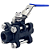 Válvula Esfera Tripartida 1/4" Aço Carbono BSP WCB com Vedação PTFE 1000PSI - Imagem 1