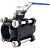 Válvula Esfera Tripartida 1-1/4" Aço Carbono BSP WCB com Vedação PTFE 1000PSI - Imagem 1
