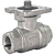 Válvula Esfera com base para atuador 3/8" BSP Aço Inox 304 com Vedação PTFE 1000PSI - Imagem 1