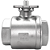 Válvula Esfera com base para atuador 3" BSP Aço Inox 304 com Vedação PTFE 1000PSI - Imagem 2