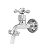 TORNEIRA 1158 PIA/TANQUE METAL 18CM- C/BICO E AREJAD. C-33 - Imagem 1