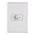 TOMADA SIMPLES 2X4 20A BR - TRAMONTINA LUX2 - Imagem 1