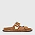 Flat Birken Collab Carrano + A.mar Couro Suede Marrom Saddle - Imagem 1