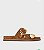 Rasteira Birken Carrano + A.MAR Couro Suede Marrom Saddle - Imagem 1