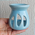 Difusor Rechaud/rechô Cerâmica Lua para Óleos Essenciais e Wax Melts Azul Bebê - Imagem 3