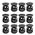 Kit 12 un Difusor Rechaud/rechô Cerâmica Flor para Óleo Essencial e Wax Melts Preto - Imagem 1