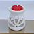 Kit 30 un Difusor Rechaud/rechô Cerâmica Flor para Óleo Essencial e Wax Melts Branco - Imagem 2