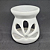 Kit 30 un Difusor Rechaud/rechô Cerâmica Flor para Óleo Essencial e Wax Melts Branco - Imagem 7