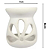 Kit 30 un Difusor Rechaud/rechô Cerâmica Flor para Óleo Essencial e Wax Melts Branco - Imagem 3