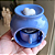 Difusor Rechaud Bolinha Com Suporte (Panelinha) para vela P/ Óleos Essenciais E Wax Metls Azul - Imagem 1