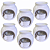 Kit 6un Difusor Rechaud Bolinha Com Suporte (Panelinha) para vela P/ Óleos Essenciais E Wax Metls Branco - Imagem 1