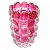 Vaso De Vidro Italy Estilo Murano Rosa A15xd10cm 1,32kg 4803 - Lyor Original - Imagem 1