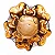 Vaso de Vidro Italy Estilo Murano Âmbar e Marrom 15cm x 16cm 4825 - Lyor Original - Imagem 2