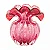 Vaso de Vidro Italy Estilo Murano Rosa e Dourado 15cm x 13cm x 16cm 4847 - Lyor Original Original - Imagem 1