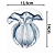Vaso de Vidro Italy Estilo Murano Azul 13,5cm x 11cm x 14cm 4838 - Lyor Original - Imagem 5