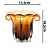 Vaso de Vidro Italy Estilo Murano Âmbar e Marrom 13,5cm x 11,5cm x 10,5cm 4849 - Lyor Original - Imagem 5