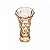 Vaso de Vidro Diamond Âmbar Metalizado 8cm x 8cm x 15cm - Lyor Original - Imagem 2