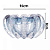 Centro De Mesa Vidro Estilo Murano Italy Azul 16cmx8cm 4876 Lyor - Imagem 8
