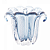 Vaso De Vidro Italy Tipo Murano Azul 15cmx12cm 4856 Lyor Original - Imagem 5