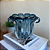 Vaso De Vidro Italy Tipo Murano Azul 15cmx12cm 4856 Lyor Original - Imagem 1
